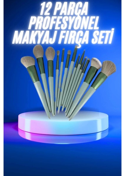 13 Parça Makyaj Fırça Seti Far Kontür Aydnlatıcı Fırçası Iz Bırakmaz Hafif ve Yumuşak