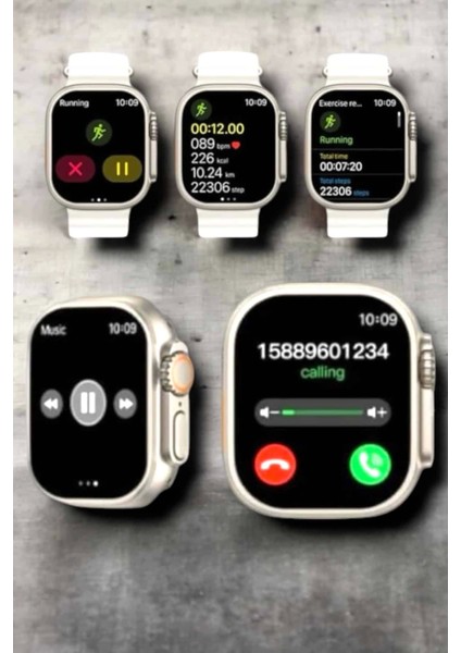 Suya ve Toza Dayanıklı 45 mm Akıllı Saat Bildirim ve Cevapsız Çağrı Görüntüleme modelleri