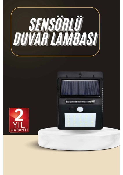 Solar Dekoratif Lambası Sensörlü LED Işık Bahçe Aydınlatma