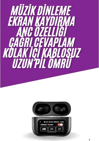 2025 Model Bluetooth Kulaklık Dokunmatik Ekran Yüksek Ses Kalitesi