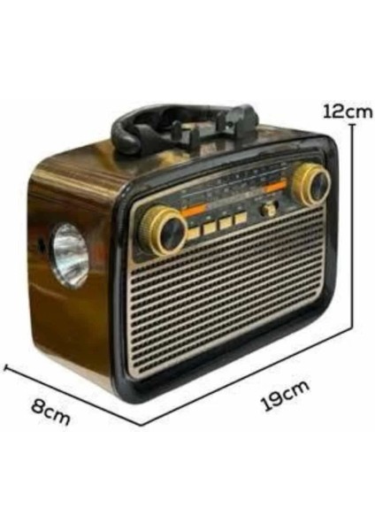 Nostaljik Radyo Bluetooth Bağlantılı Müzik Kutusu Ahşap