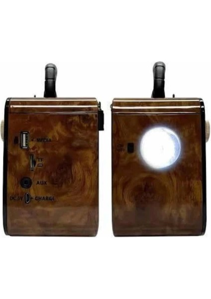 Nostaljik Radyo Bluetooth Bağlantılı Müzik Kutusu Ahşap