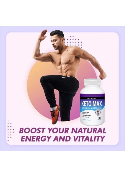 Keto Max Enerjinizin Yeni Seviyesiyle Inceliğe ve Hafifliğe Diyet Takviyesi 30'lu x 1 Adet