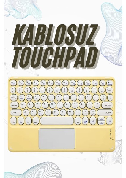 Bluetooth Touchpad Klavye 10.9 Inch Kablosuz Wifi Q Klavye Slim