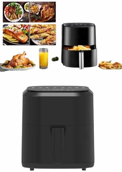 4l Airfryer Hazneli Hava Fritözü Yağsız Fritöz Taşınabilir Fırın Işlevi Gören Pratik
