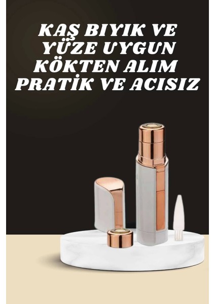 Kaş Bıyık ve Yüz Epilasyon Aleti ve Titreşimli Yüz Temizleme Masaj Aleti Ikili Set