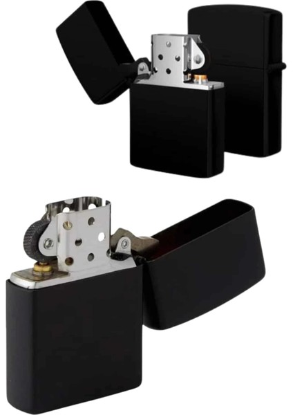Erkeklere Özel Hediyelik Eşya Zippo Metalik Benzinli Çakmak Doldurulabilir