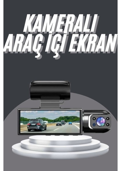 Video ve Fotoğraf Kaydedici Sürüş Kamerası Ön ve Arka Çift Kameralı