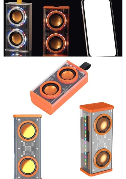 Yüksek Ses Kaliteli Kablosuz 5.0 Bluetooth Hoparlör Rgb Işıklı