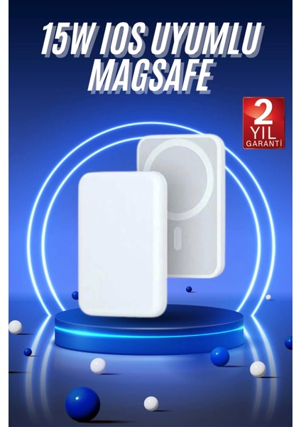 Magsafe Battery Pack Powerbank Kablosuz Şarj 5.000 Mah