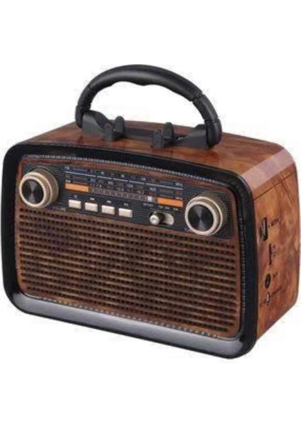 Müzik Kutusu Bluetooth Bağlantılı El Fenerli Nostaljik Tasarım Radyo