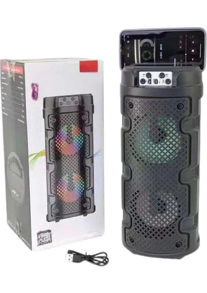 Bluetooth Hoparlör Büyük Boy Ses Bombası Fm Radyolu
