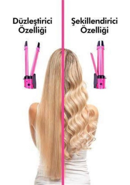 Saç Düzleştirici ve Maşa Ikili Saç Şekillendirici Tüm Saç Tiplerine Uygun