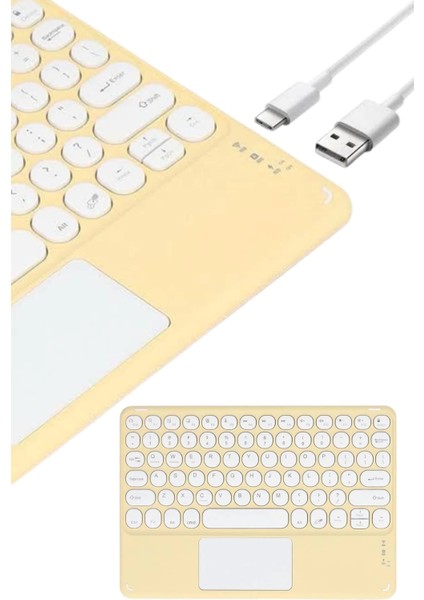 Touchpad Uyumlu Bluetooth Klavye Slim Kablosuz Wifi Q Klavye