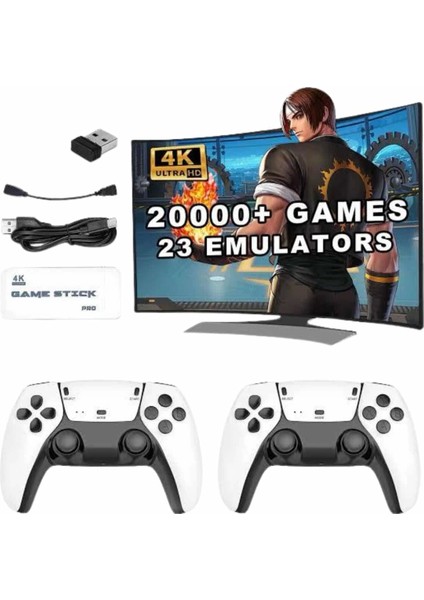 3D 4K Hd 2.4g Game Stick 4K Ultra Hd Oyun Konsolu Çift Kollu