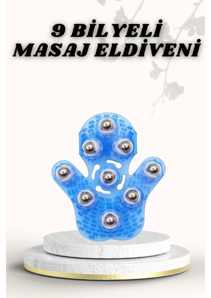 9 Bilyeli Masaj Eldiveni Giyilebilir Plastik Vücut