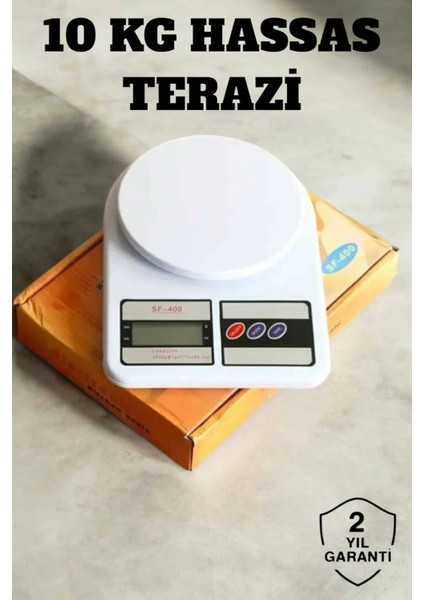 Hassas Terazi 10 kg Kapasiteli, Yüksek Hassasiyetli Dijital Mutfak Tartısı