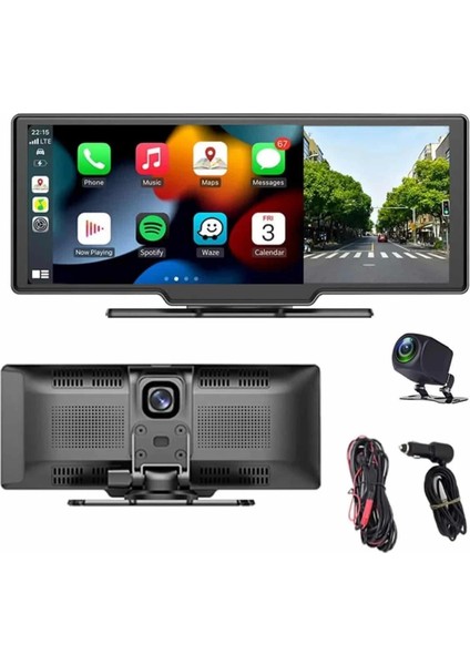 4K Ultra Araç Içi Ön ve Arka Kameralı Ekran Hd 2 Kameralı Torpido Üstü Araç Multimedya