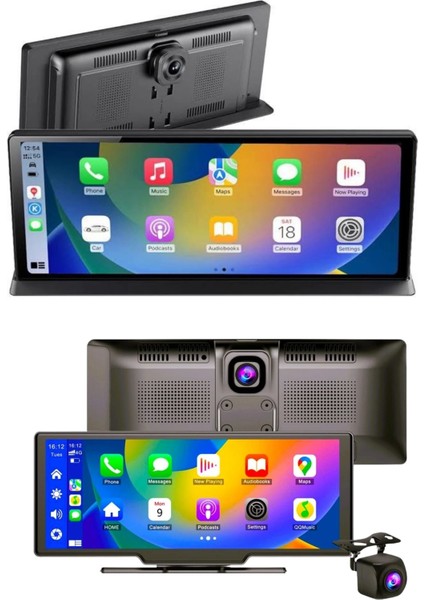 4K Ultra Araç Içi Ön ve Arka Kameralı Ekran Hd 2 Kameralı Torpido Üstü Araç Multimedya