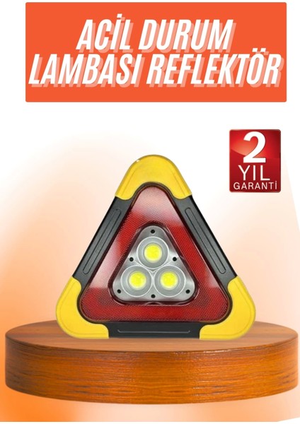 Reflektör Güneş Enerjili Taşınabilir Portatif Acil Güvenlik Işığı Araba Acil Uyarı Işığı