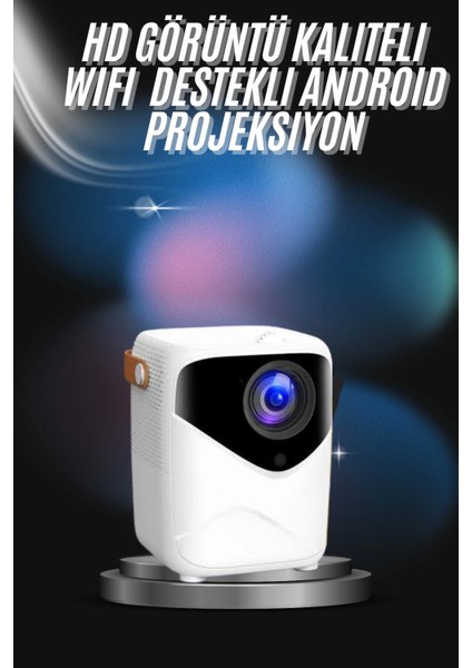 Projeksiyon Ev Sineması Bluetooth 4K Hd Kaliteli Görüntü Kumandalı