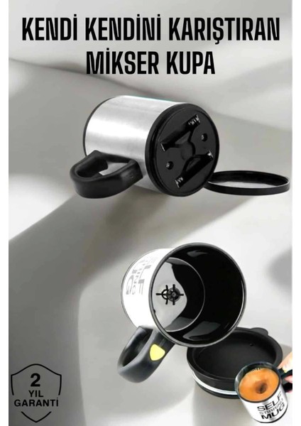 Yazılı Mug Kupa Karıştırıcı Özelliği Ve Paslanmaz Çelik