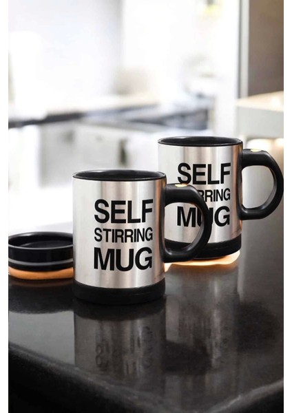 Yazılı Mug Kupa Karıştırıcı Özelliği Ve Paslanmaz Çelik
