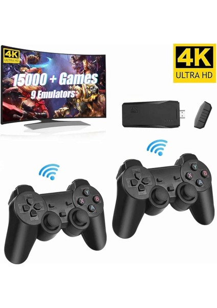 Retro Game Stick Çift Kol Kablosuz Atari Oyun Konsolu 2.4g Uyumlu