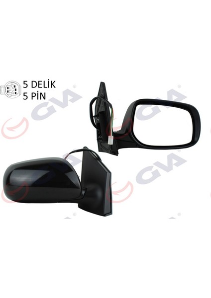 Diş Dikiz Aynasi Sağ Corolla 08 Elektrikli Isitmali Astarli Konveks 5 Fiş VM-6263NEHPR Dpmah