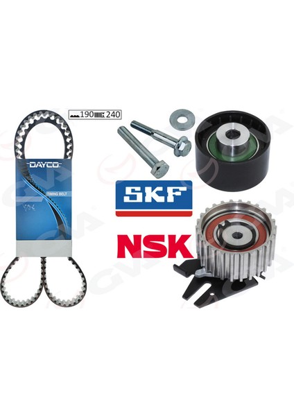 Eksantrik Gergi Kiti 190X240 Bravo 96 Doblo 01 Marea 99-02 1.9jtd KTB458 KTB818 Beyaz Teflonlu Dpmah