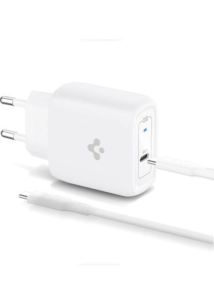 45W Usb-C Adaptör + Örgü Kablo Samsung Pps 2.0 Şarj Isı Düşürücü Gan Hızlı Şarj Aleti ve Super Hızlı Şarj Destekli Kablo iPhone & Android & iPad & MacBook Type-C PE2015 White - ACH02589