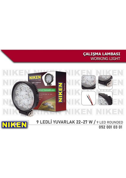 Calisma Lambasi 9 Ledli Yuvarlak Dpmah