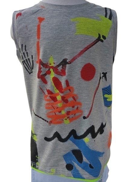 Erkek Çocuk Dijital Baskılı Atlet T-Shirt