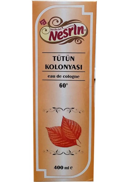 Tütün Kolonyası 60 Derece Kutulu Pet Şişe 400 ml Yeni!!!