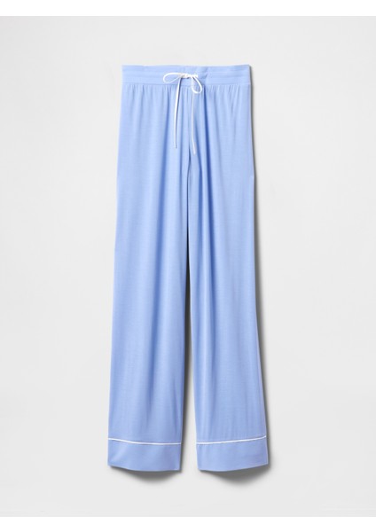 Kadın Mavi Modal Karışımlı Pijama Altı
