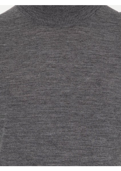 Erkek Füme Slim Fit Yarım Balıkçı Basic Triko Kazak 50257711-VR058