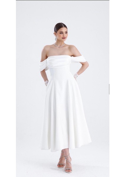 Hotcontact Madonna Yaka Midi Boy ELBISE-5151