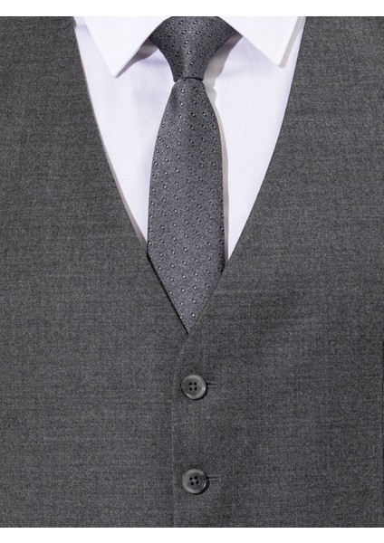 Erkek Gri Slim Fit Yelek 50257927-VR024