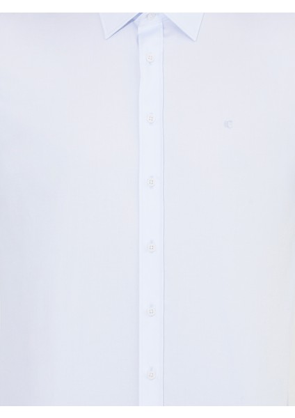 Erkek Açık Mavi Slim Fit Uzun Kollu Basic Gömlek 50268503-VR003