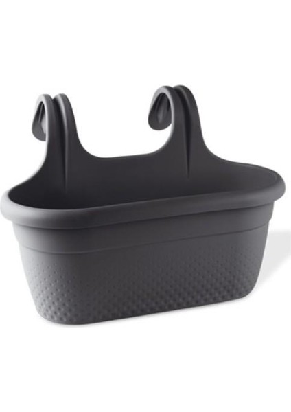 KRS-350 Dekoratif Plastik Inci Askılı Balkon Saksı 6.2 Litre
