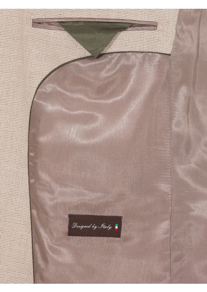 Erkek Bej Slim Fit Takım Elbise 50269373-VR011