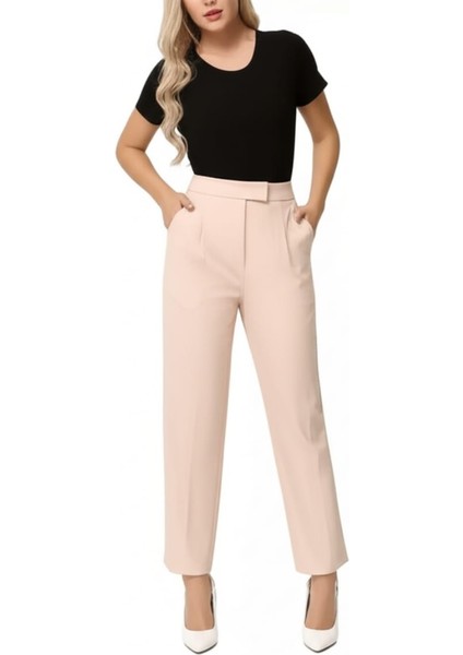 Kadın Velcro (Cırt Cırt) Kapamalı Yüksek Bel Likralı Palazzo Pantolon modelleri
