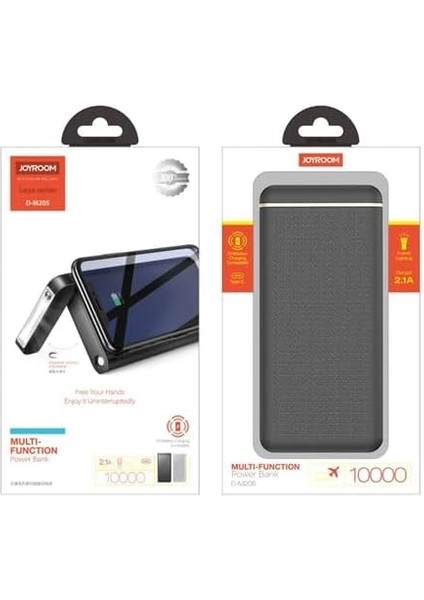 D-M205 10.000 Mah Wireless Standlı Kablosuz Powerbank Taşınabilir Şarj Cihazı (Siyah)