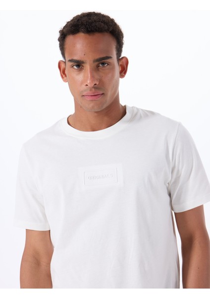 Bisiklet Yaka Beyaz Erkek T-Shirt 12288524_JORSTUDIO Tee Ss Crew Neck