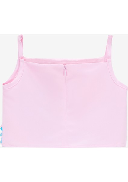 Pullu Pembe Kız Çocuk Bluz BRB5SG-BLZ6523
