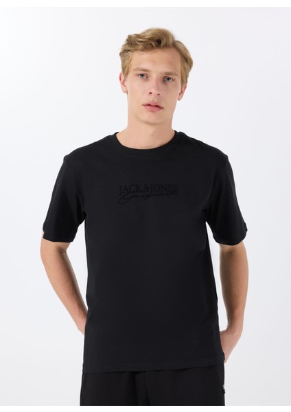 Bisiklet Yaka Siyah Erkek T-Shirt 12288567_JORBRAND Tee Ss Crew Neck