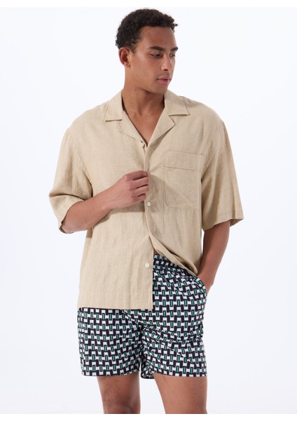 Çok Renkli Erkek Baskılı Şort Mayo F5SM-MYO06