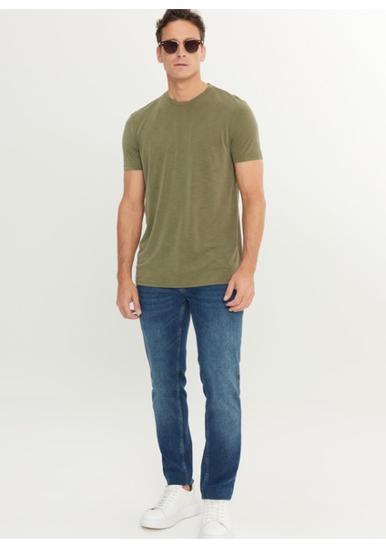 Bisiklet Yaka Düz Haki Erkek T-Shirt ACE091252301_HAK fiyatları