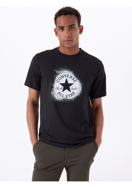 10027998.001 All Star Stencıl T-Shı Siyah Yuvarlak Regular Fit Baskılı Erkek T-Shirt fiyatları