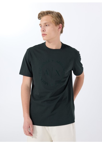 Bisiklet Yaka Siyah Erkek T-Shirt 8nztcd Z8H4Z UB001 T-Shırt modelleri